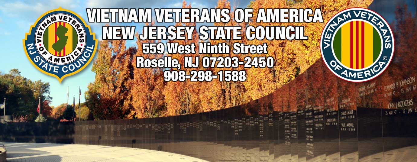 New Jersey State Council Vietnam Veterans of America, Inc in Roselle, NJ serving all 17 chapters in all of New Jersey.