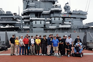 Vietnam Veterans from VVA Chapter 899 visit the Battleship New Jersey (BB-62) on September 13, 2017